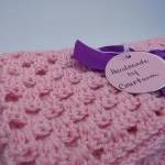 Pink Crocheted Baby Blanket
