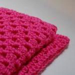 Pink Crochet Baby Blanket