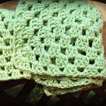 Green Crochet Baby Blanket
