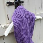Infinity Scarf Crochet Purple Wool
